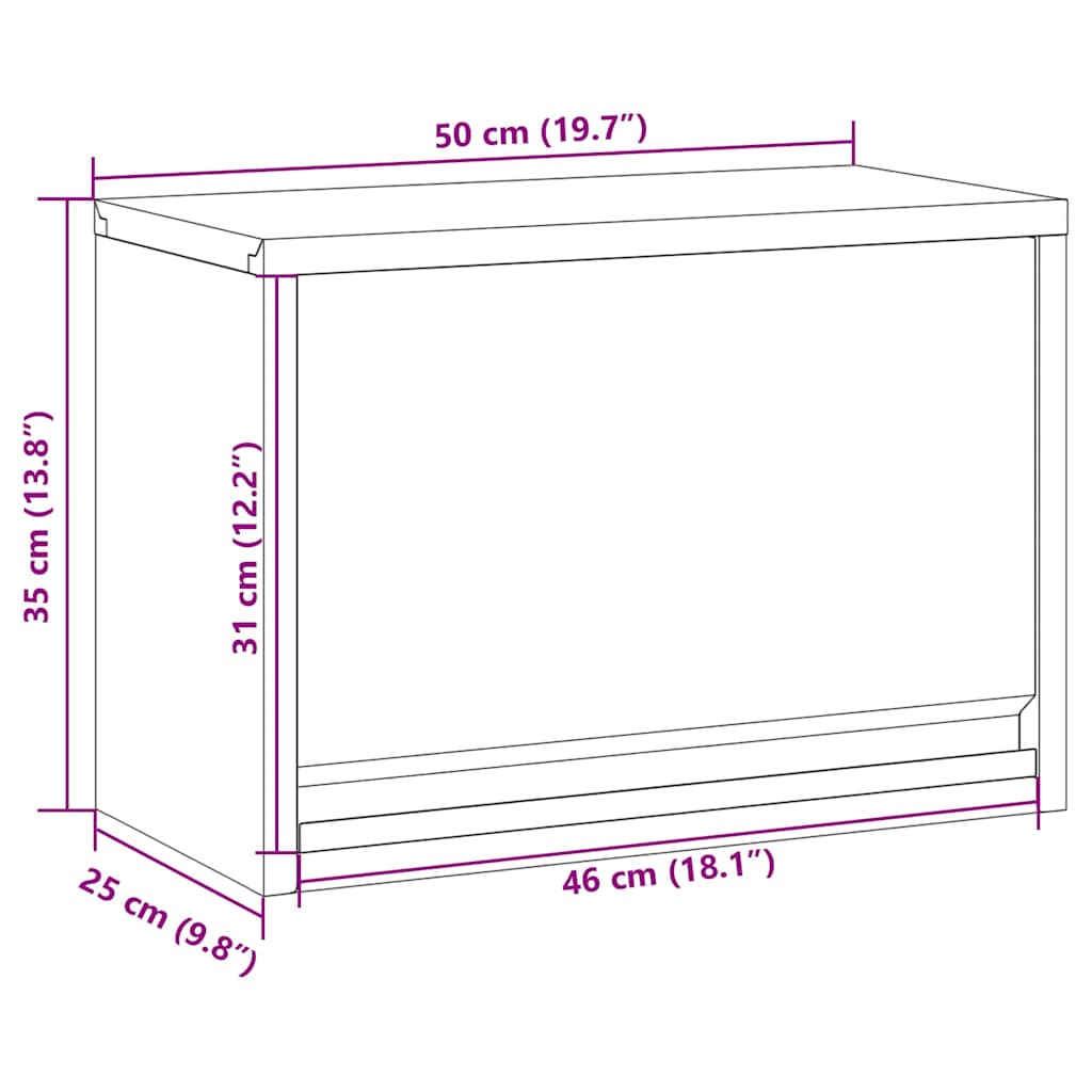 Werkzeugschrank Schwarz und Grau 50 x 25 x 35 cm Stahl