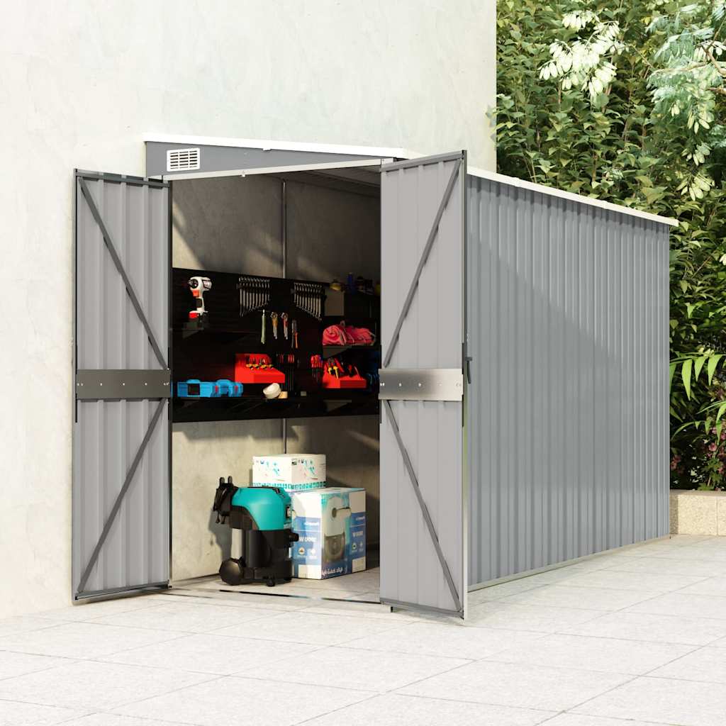 Wand-Gartenhaus 118 × 288 cm – Grau