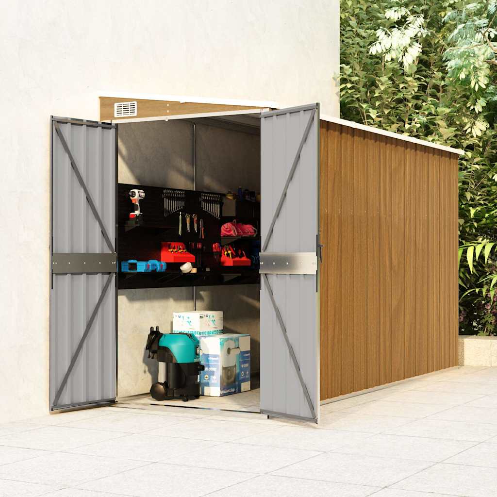 Wand-Gartenhaus 118 × 288 cm – Braun
