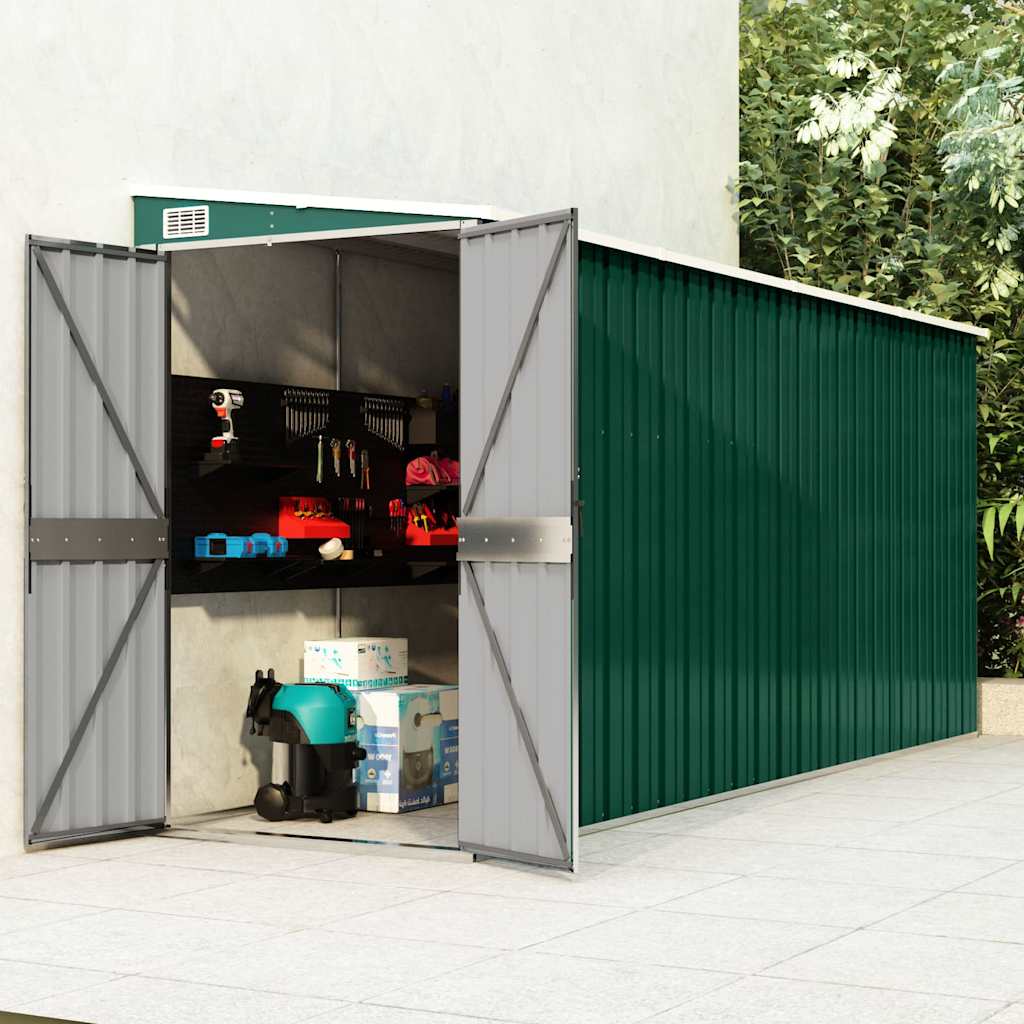 Wand-Gartenhaus 118 × 382 cm – Grün