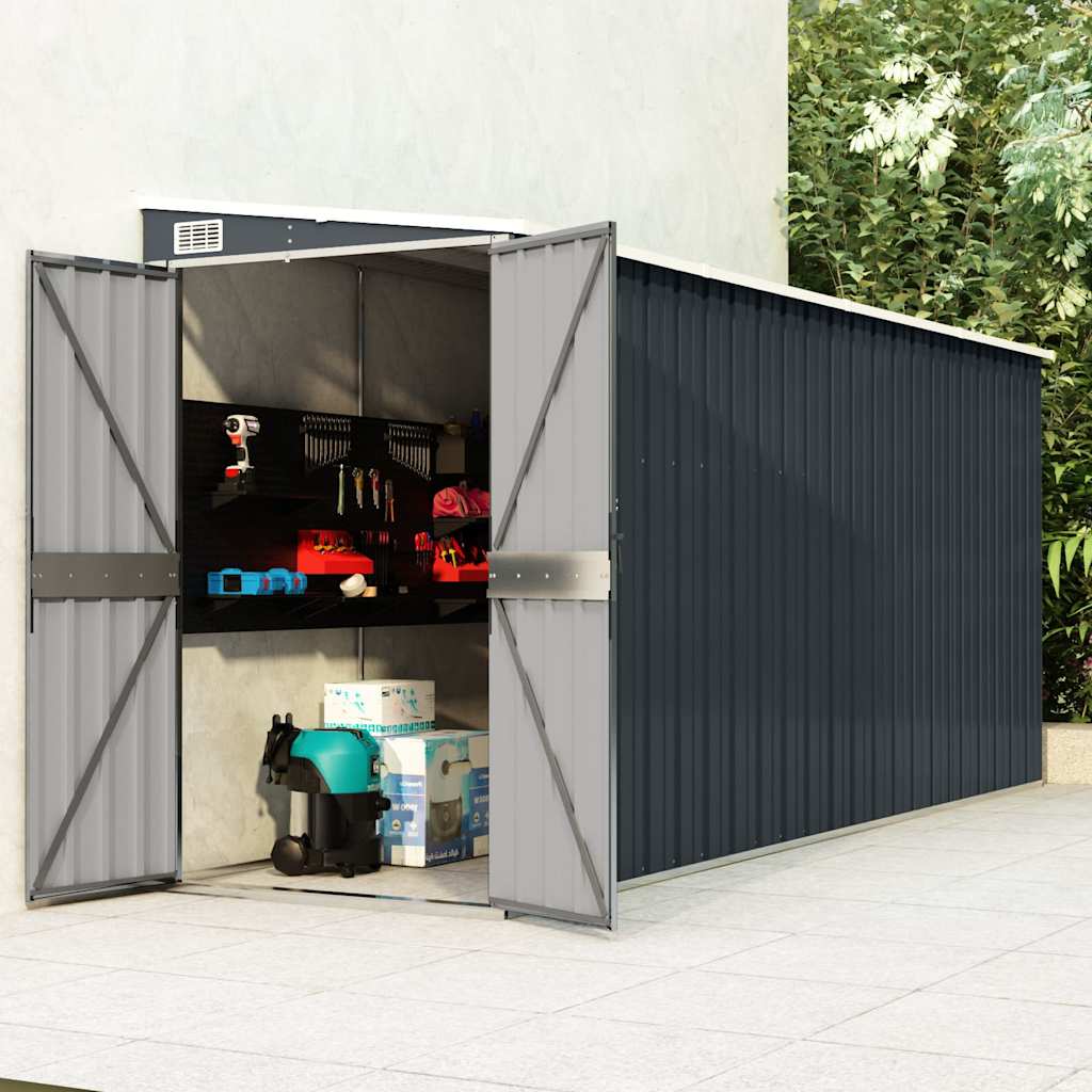 Wand-Gartenhaus 118 × 382 cm – Anthrazit