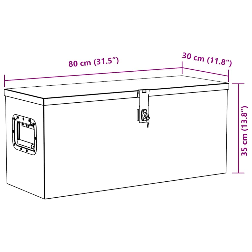 Aluminium-Aufbewahrungsboxen – verschiedene Größen – 80 × 30 × 35 cm – Ansicht 8