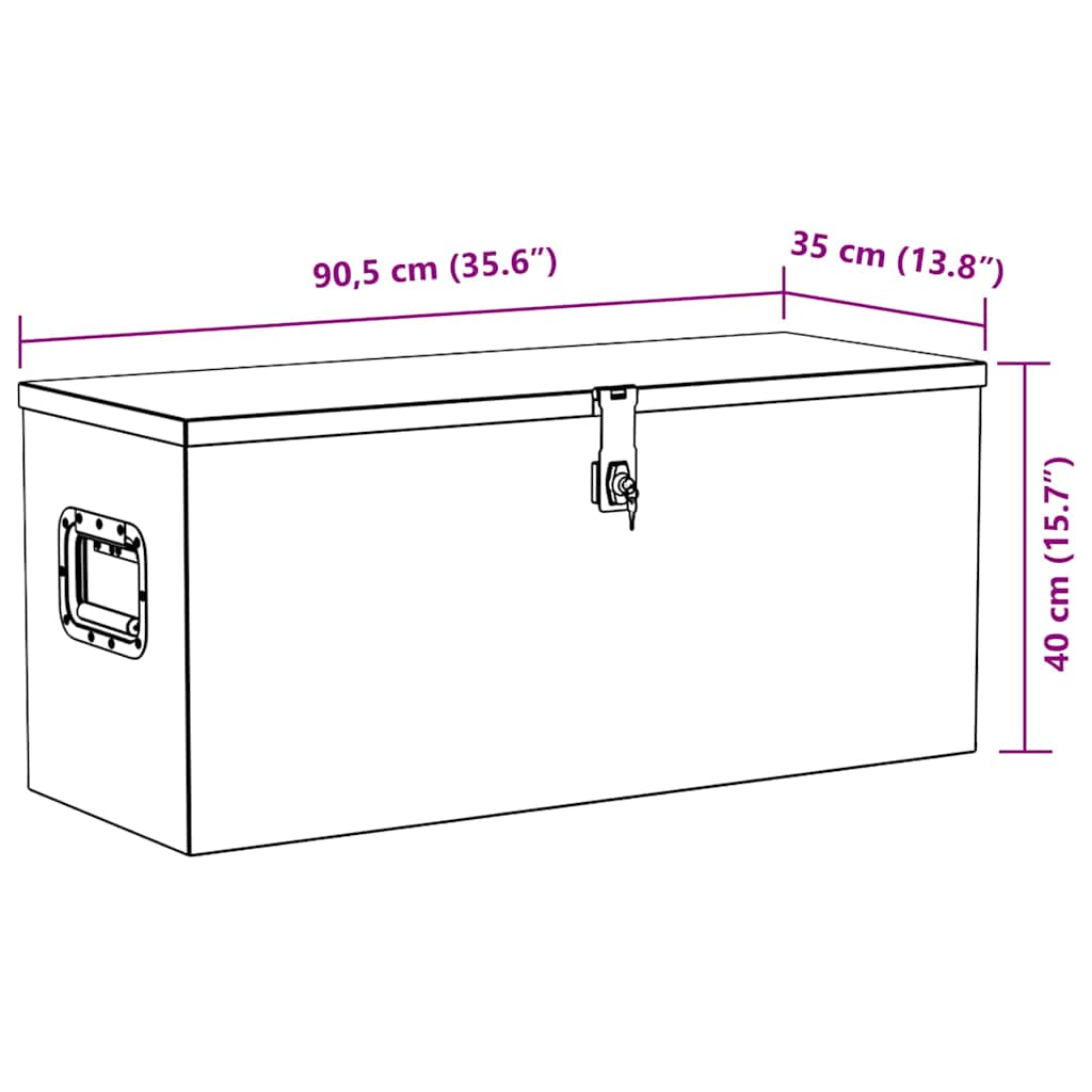 Aluminium-Aufbewahrungsboxen – verschiedene Größen – 90,5 × 35 × 40 cm – Ansicht 8
