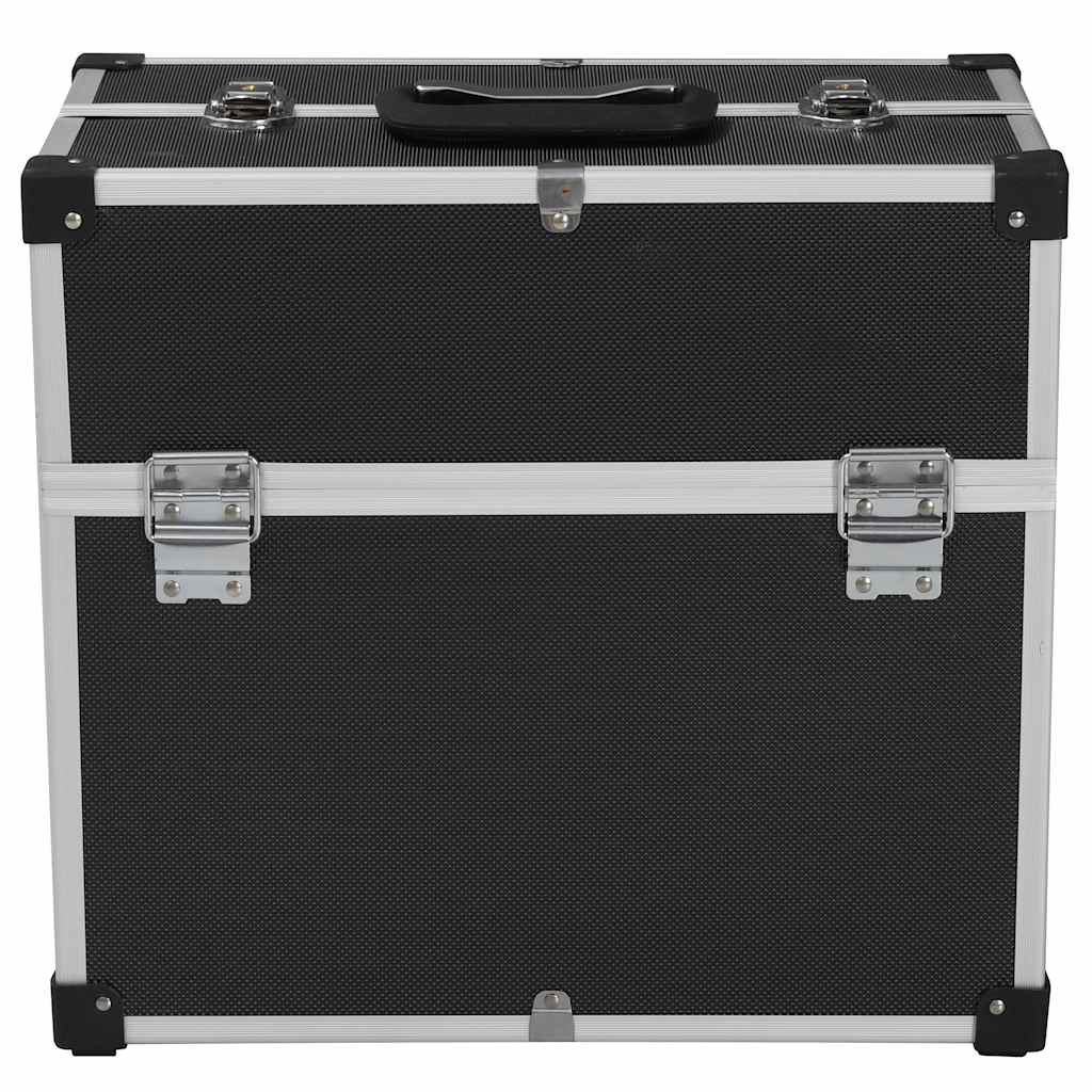 Werkzeugkoffer 38x22,5x34 cm Schwarz Aluminum