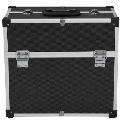 Werkzeugkoffer 38x22,5x34 cm Schwarz Aluminum