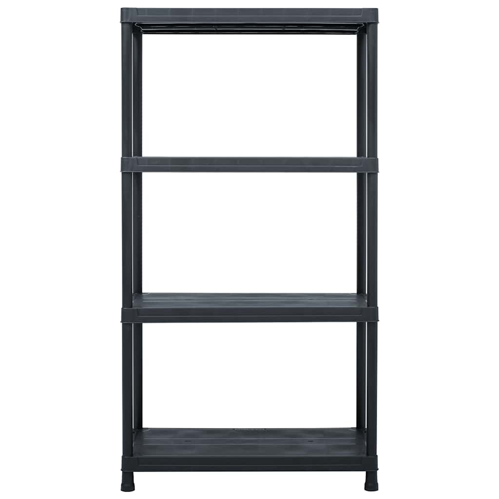 Lagerregale 2 Stk. Schwarz 60 x 30 x 138 cm Kunststoff
