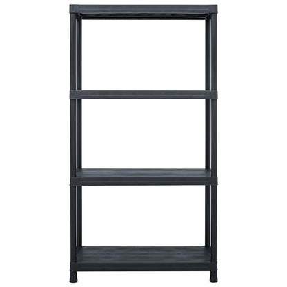 Lagerregale 2 Stk. Schwarz 60 x 30 x 138 cm Kunststoff