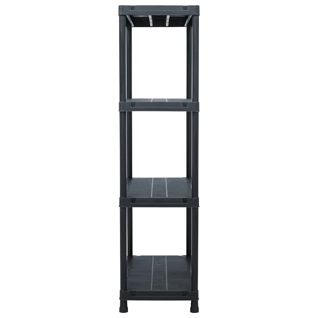 Lagerregale 2 Stk. Schwarz 60 x 30 x 138 cm Kunststoff