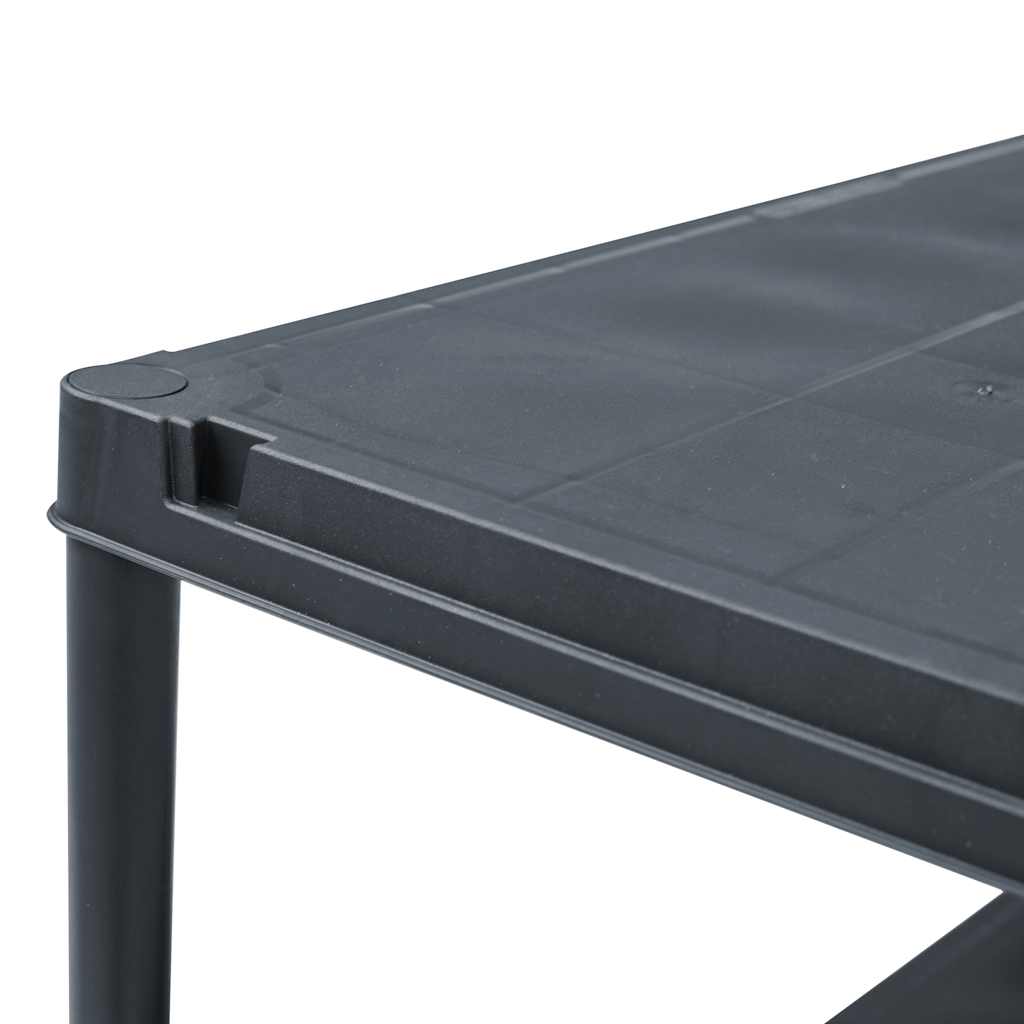 Lagerregale 2 Stk. Schwarz 60 x 30 x 138 cm Kunststoff