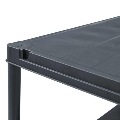 Lagerregale 2 Stk. Schwarz 60 x 30 x 138 cm Kunststoff