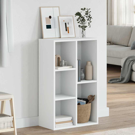 Bücherregal/Sideboard Weiß 50x25x80 cm Holzwerkstoff