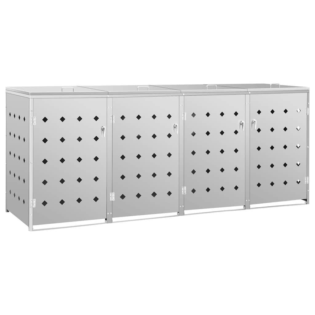 M�lltonnenbox f�r 4 Tonnen 240 L Edelstahl