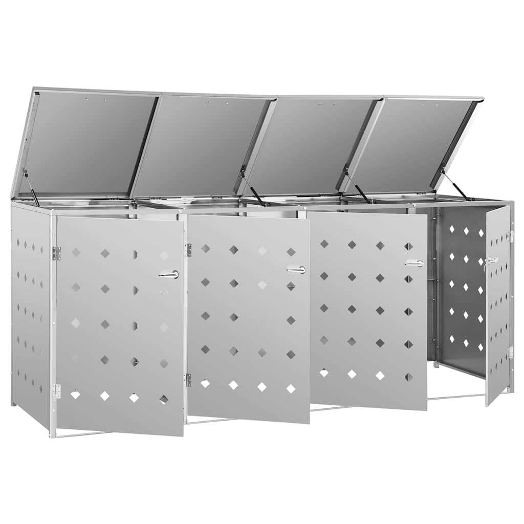 M�lltonnenbox f�r 4 Tonnen 240 L Edelstahl