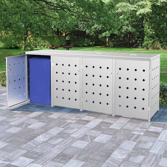 M�lltonnenbox f�r 4 Tonnen 240 L Edelstahl