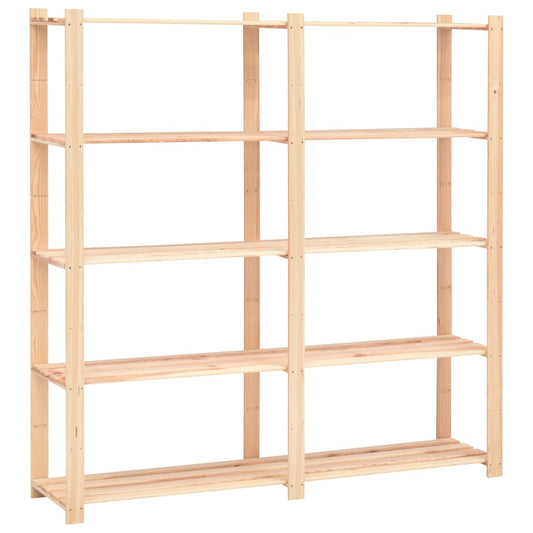 Massivholz-Lagerregal 5 Böden 170 × 38 × 170 cm – 500 kg