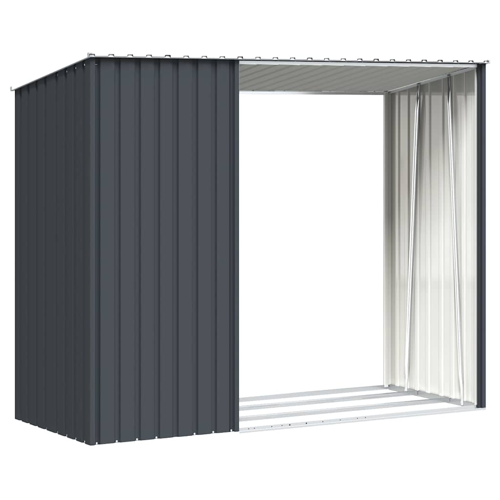 Garten Brennholzlager Anthrazit 245x98x159 cm Verzinkter Stahl