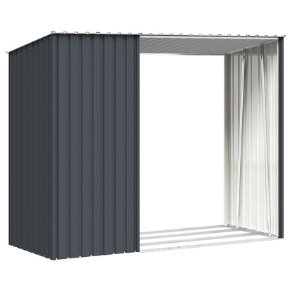 Garten Brennholzlager Anthrazit 245x98x159 cm Verzinkter Stahl