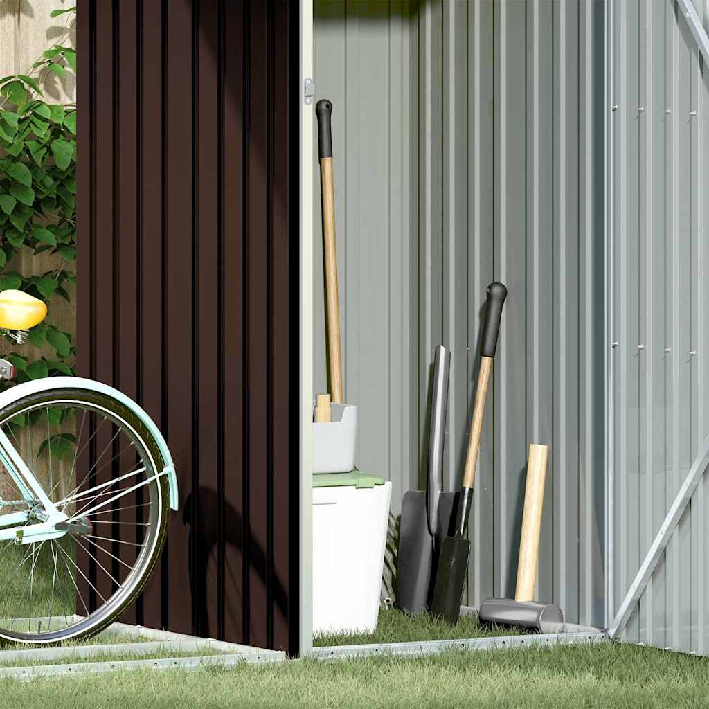 Garten Brennholzlager Braun 245x98x159 cm Verzinkter Stahl