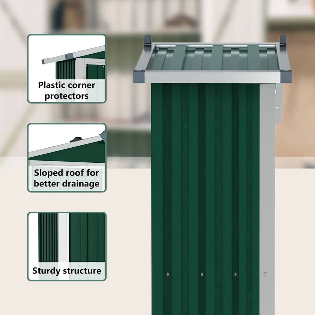 Gartengeräteschrank – verschiedene Farben – Grün – Ansicht 13