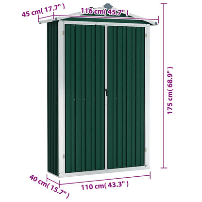 Gartengeräteschrank – verschiedene Farben – Grün – Ansicht 9