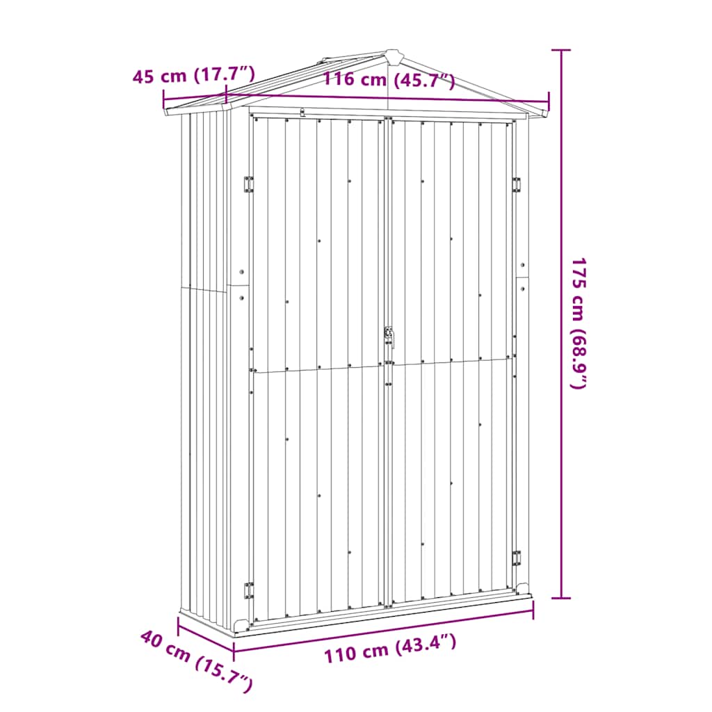 Gartengeräteschrank – verschiedene Farben