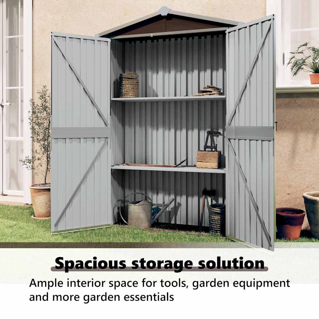 Gartengeräteschrank – verschiedene Farben – Braun – Ansicht 12