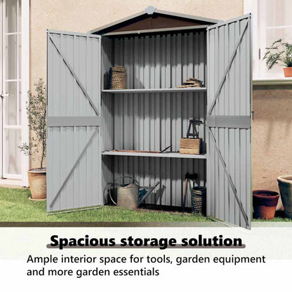 Gartengeräteschrank – verschiedene Farben – Braun – Ansicht 12