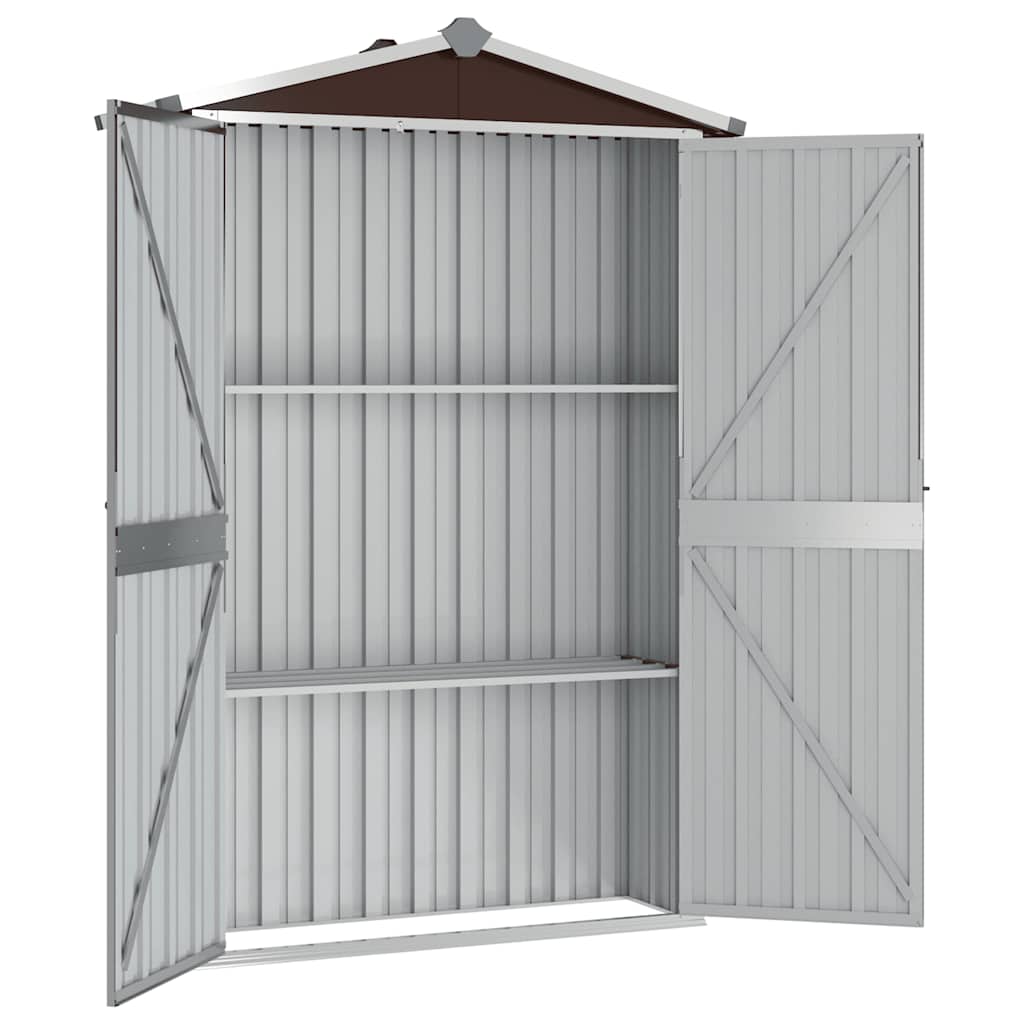 Gartengeräteschrank – verschiedene Farben – Braun – Ansicht 4