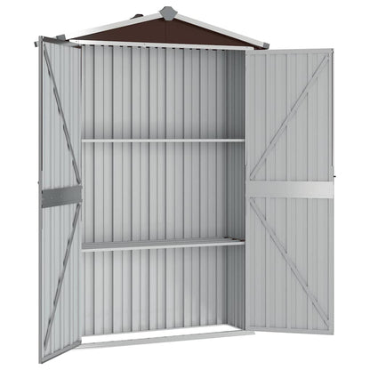 Gartengeräteschrank – verschiedene Farben – Braun – Ansicht 4