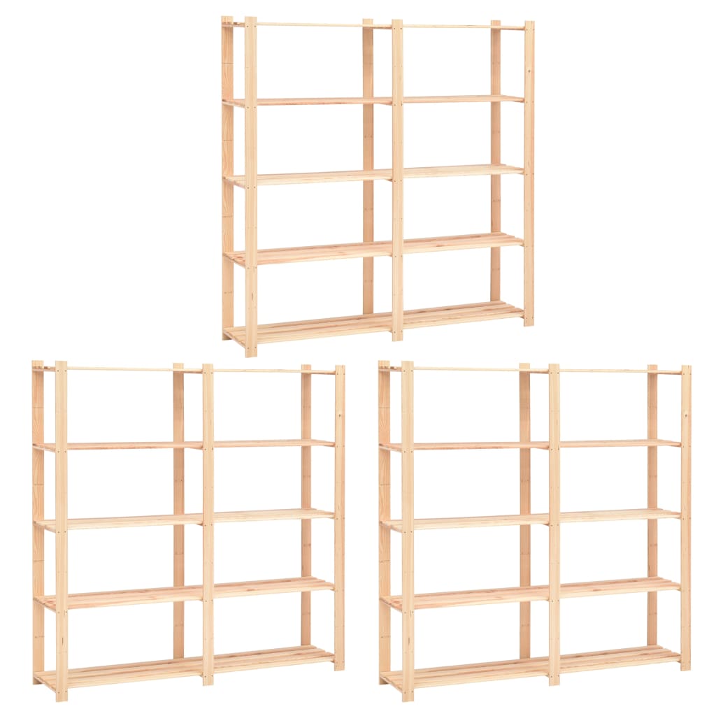 Schwerlastregal-Set 3-teilig 170 × 38 × 170 cm – je 500 kg