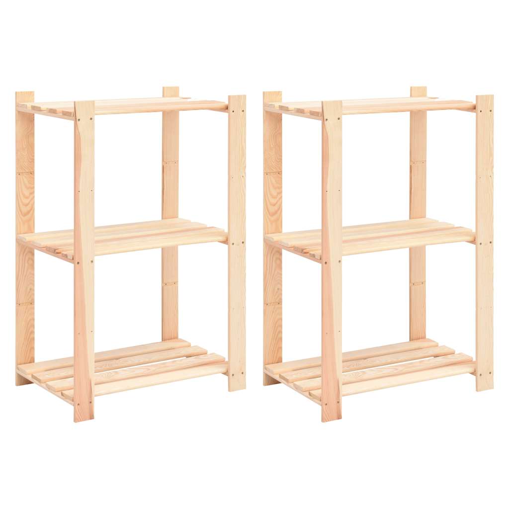 Kellerregal 2er-Set aus Kiefer – 60 × 38 × 90 cm