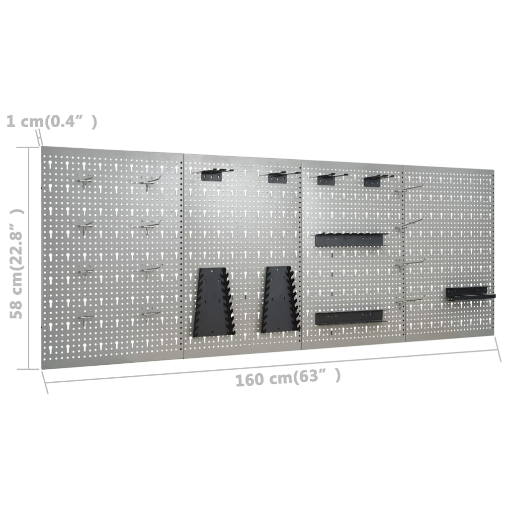 Werkbank 160 cm mit 4 Werkzeugwänden, 6 Schubladen & 2 Schränken