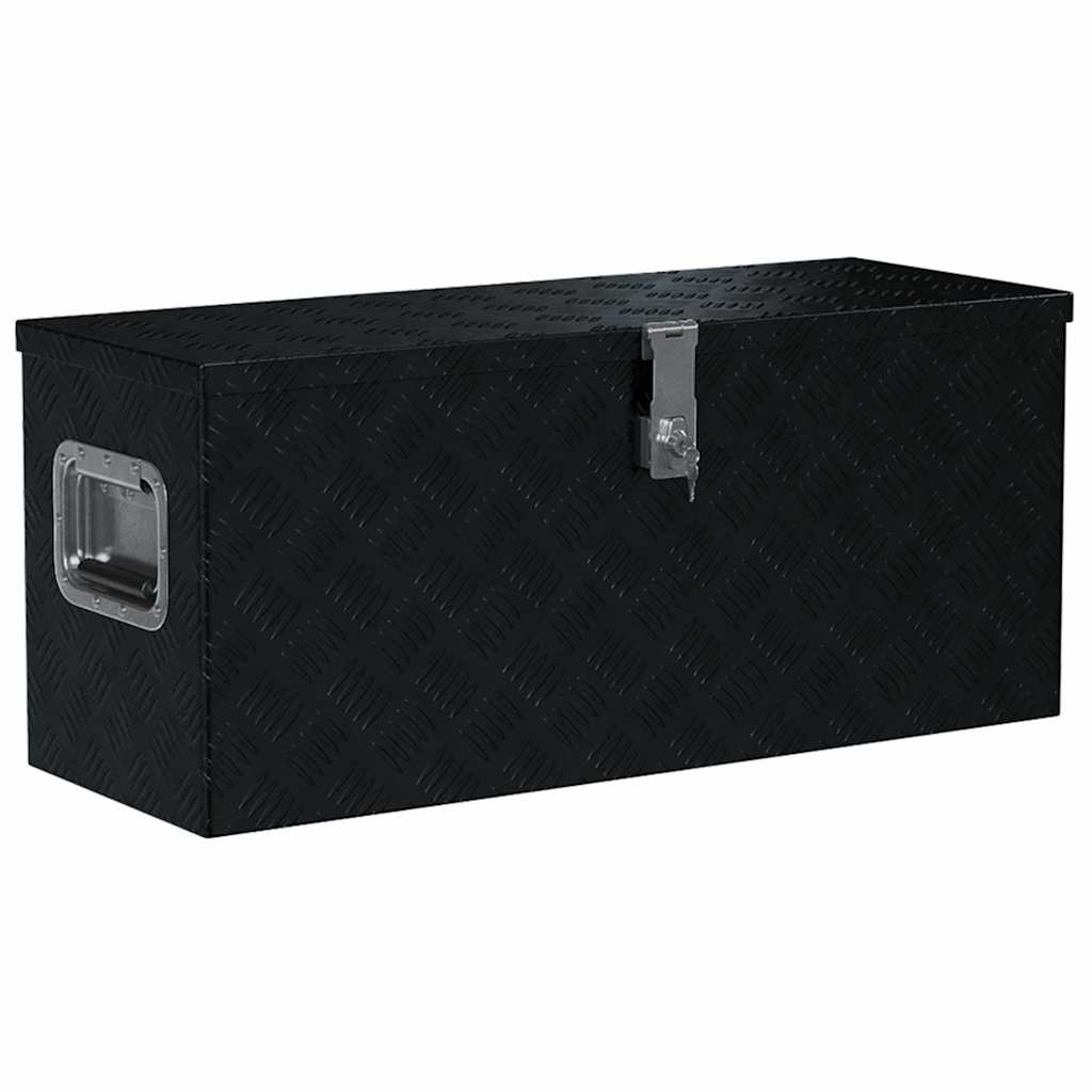 Aluminium-Aufbewahrungsboxen – verschiedene Größen – 80 × 30 × 35 cm · Schwarz – Ansicht 2