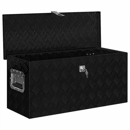 Aluminium-Aufbewahrungsboxen – verschiedene Größen – 80 × 30 × 35 cm · Schwarz – Ansicht 3