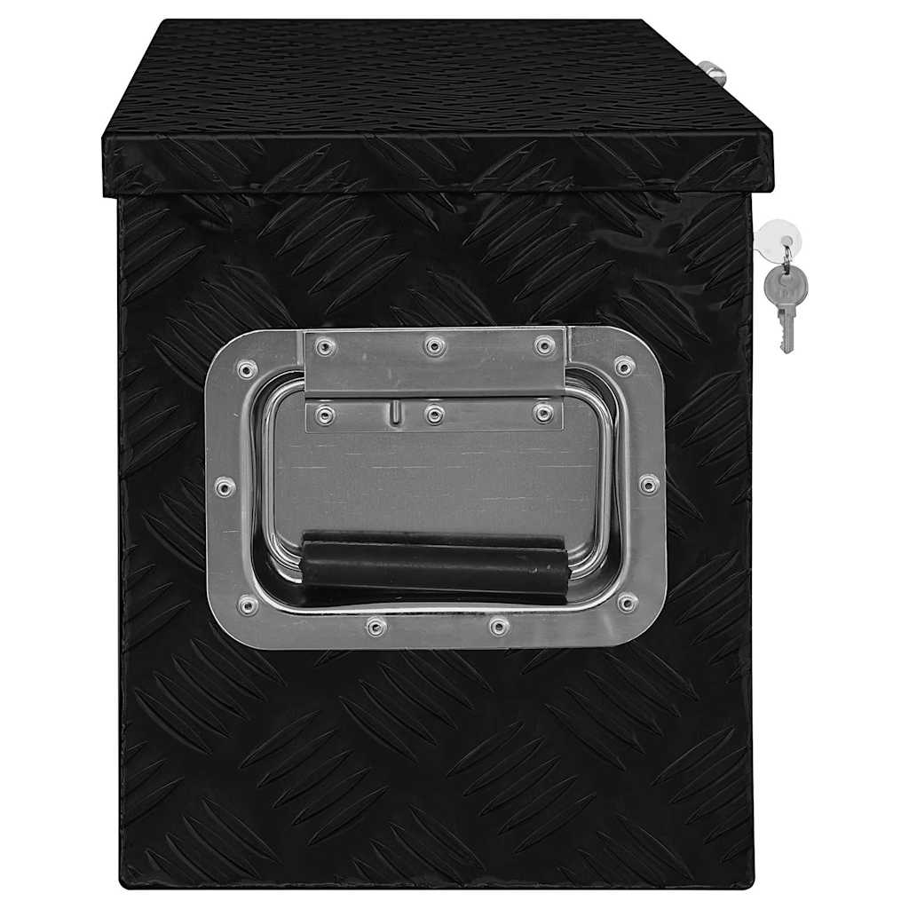 Aluminium-Aufbewahrungsboxen – verschiedene Größen – 80 × 30 × 35 cm · Schwarz – Ansicht 4