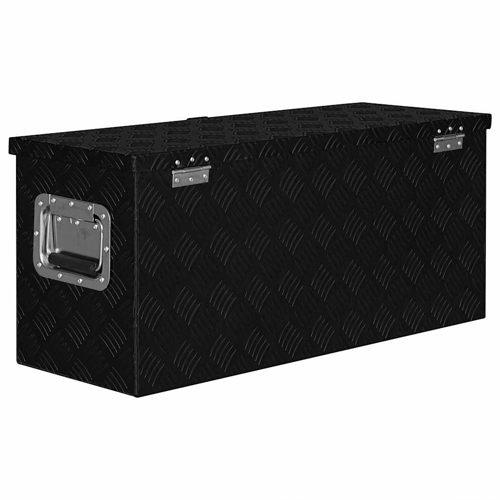 Aluminium-Aufbewahrungsboxen – verschiedene Größen – 80 × 30 × 35 cm · Schwarz – Ansicht 5