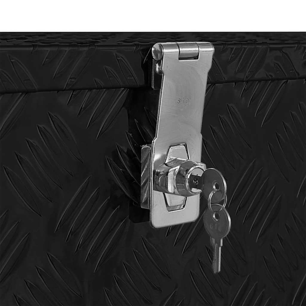 Aluminium-Aufbewahrungsboxen – verschiedene Größen – 80 × 30 × 35 cm · Schwarz – Ansicht 7