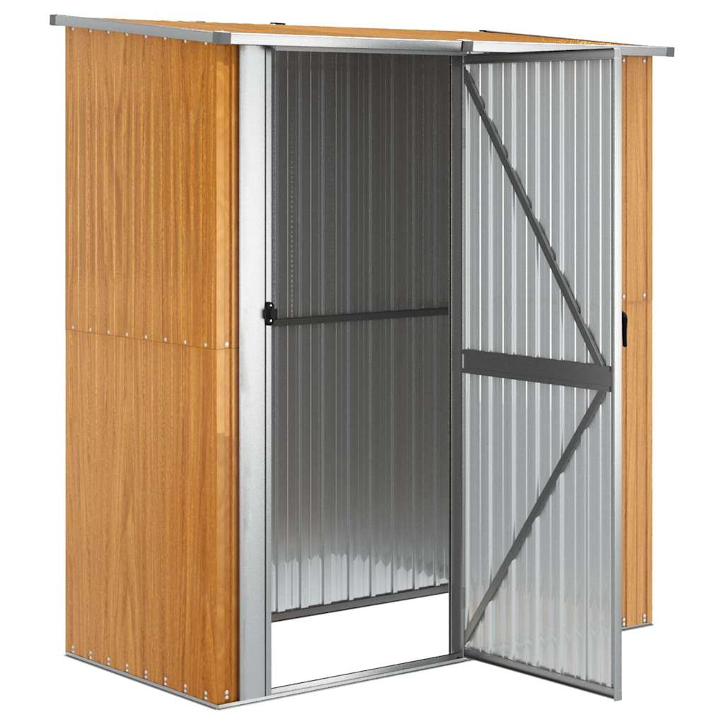 Gartenhaus 180,5x97x209,5 cm Verzinkter Stahl Holzoptik