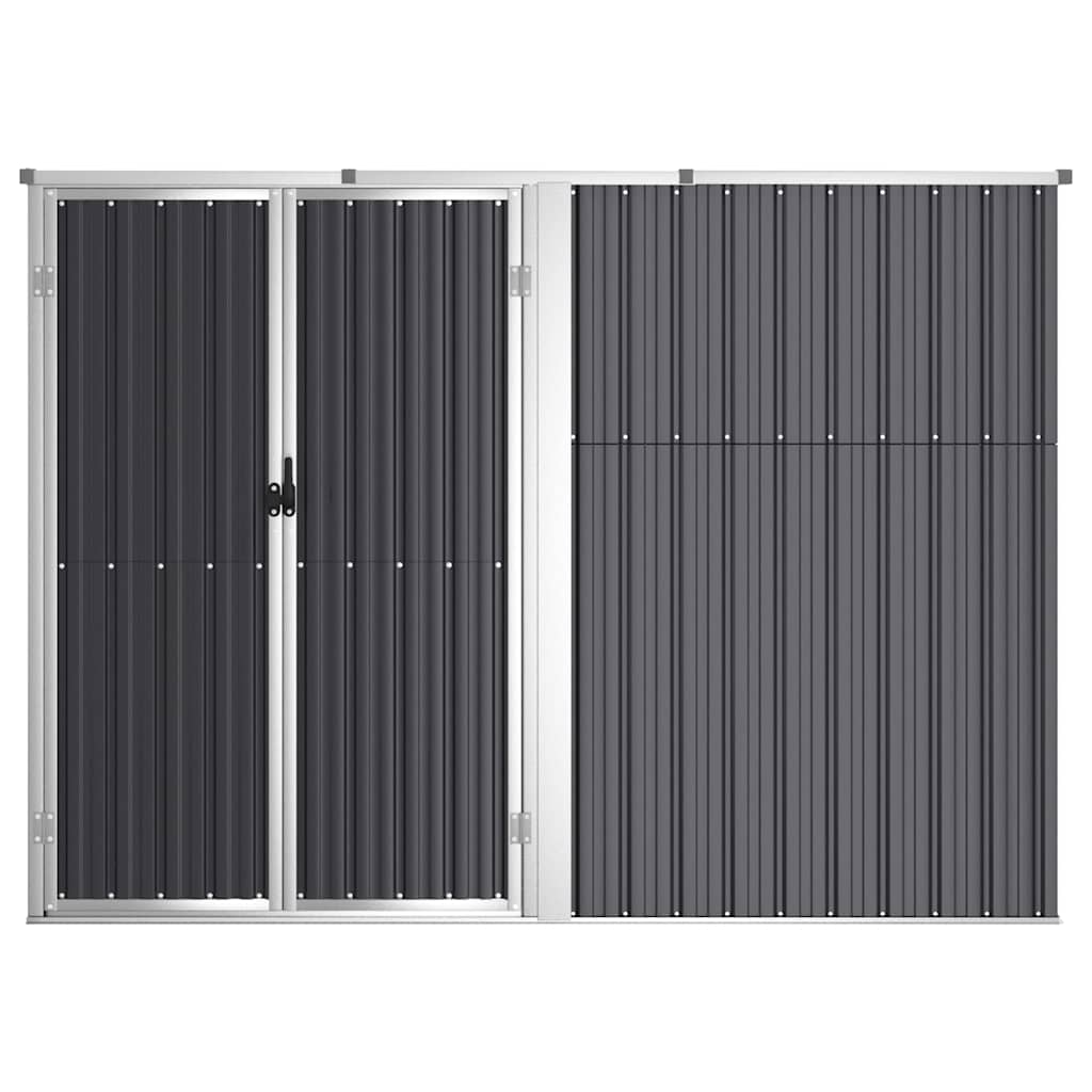Ger�tehaus Anthrazit 225x89x161 cm Verzinkter Stahl