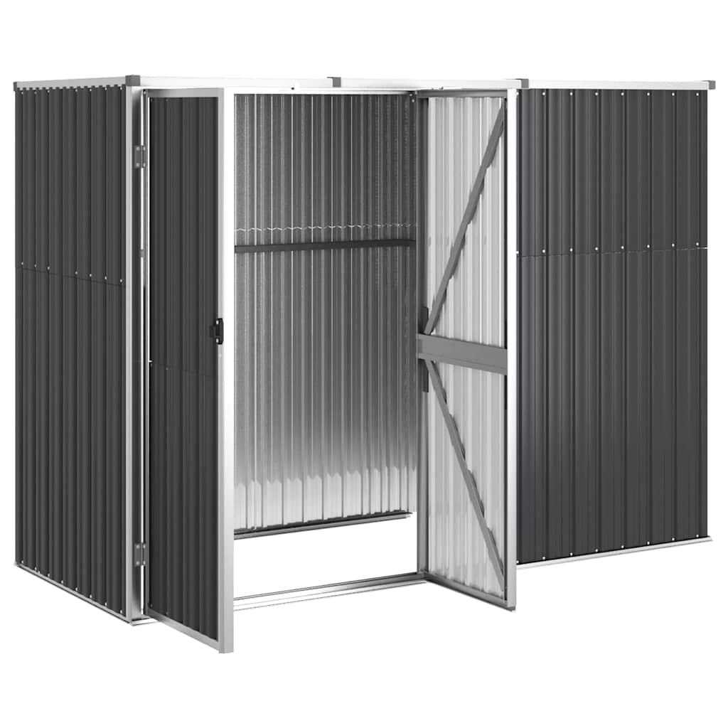 Ger�tehaus Anthrazit 225x89x161 cm Verzinkter Stahl