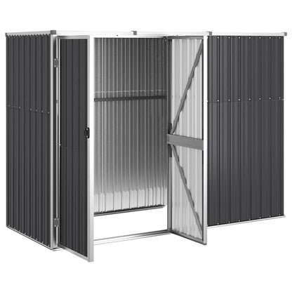 Ger�tehaus Anthrazit 225x89x161 cm Verzinkter Stahl