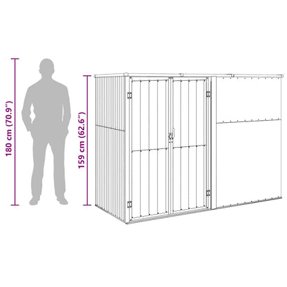 Ger�tehaus Anthrazit 225x89x161 cm Verzinkter Stahl