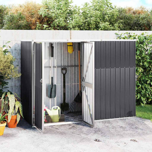 Ger�tehaus Anthrazit 225x89x161 cm Verzinkter Stahl