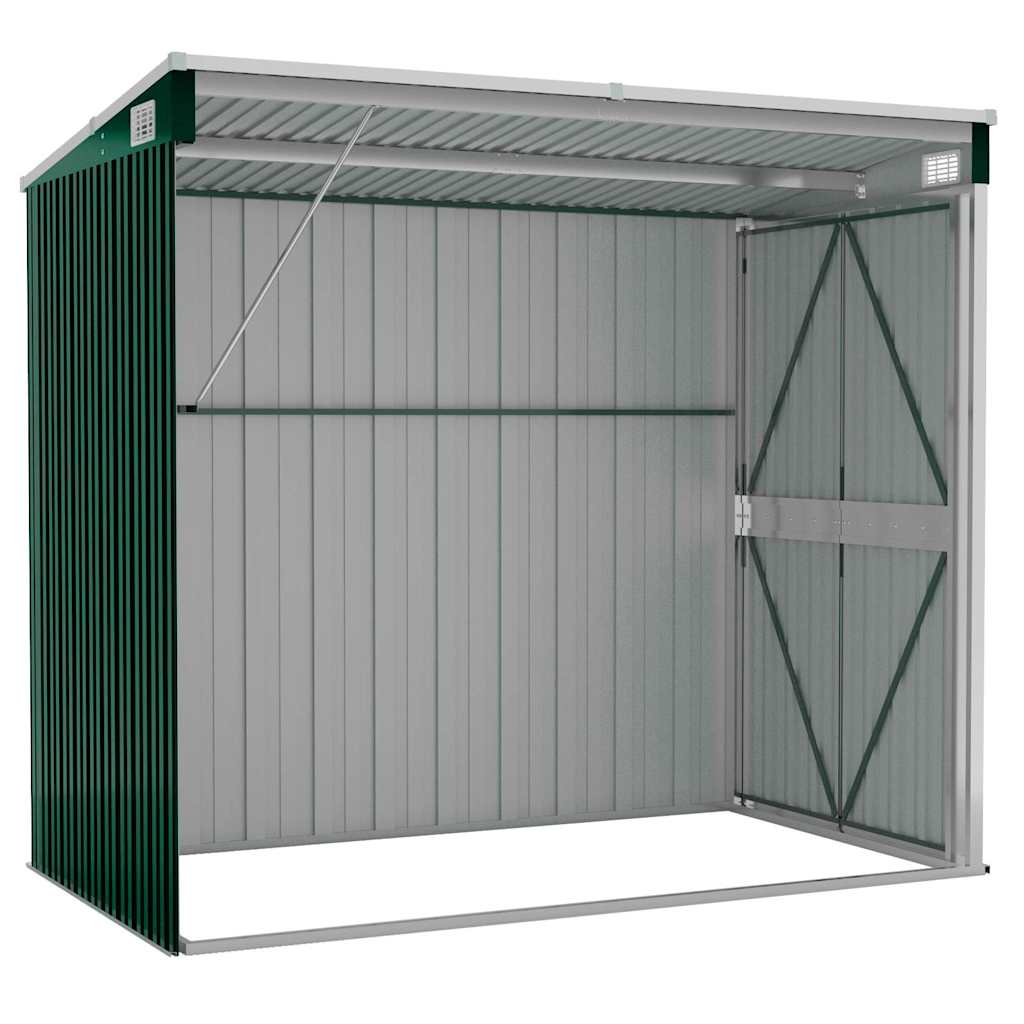 Wand-Gartenhäuser aus verzinktem Stahl – verschiedene Größen und Farben – Grün · 118 × 194 cm – Ansicht 6