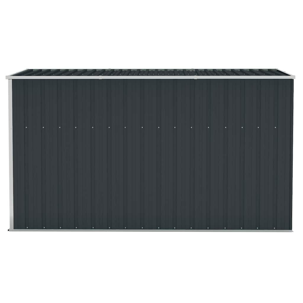 Wand-Gartenhäuser aus verzinktem Stahl – verschiedene Größen und Farben – Anthrazit · 118 × 288 cm – Ansicht 4