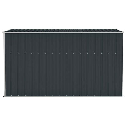 Wand-Gartenhäuser aus verzinktem Stahl – verschiedene Größen und Farben – Anthrazit · 118 × 288 cm – Ansicht 4