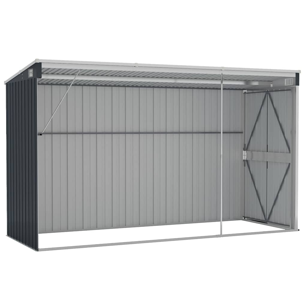 Wand-Gartenhäuser aus verzinktem Stahl – verschiedene Größen und Farben – Anthrazit · 118 × 288 cm – Ansicht 6