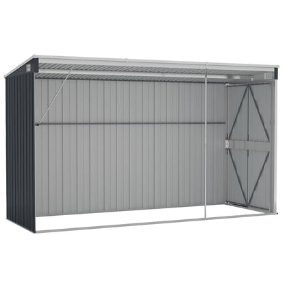 Wand-Gartenhäuser aus verzinktem Stahl – verschiedene Größen und Farben – Anthrazit · 118 × 288 cm – Ansicht 6