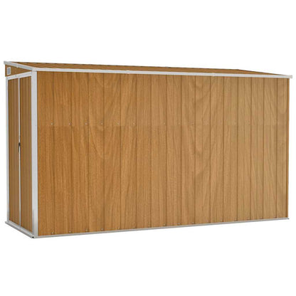 Wand-Gartenhäuser aus verzinktem Stahl – verschiedene Größen und Farben – Braun · 118 × 288 cm – Ansicht 2