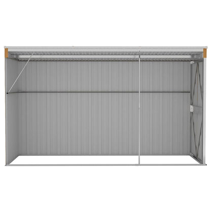 Wand-Gartenhäuser aus verzinktem Stahl – verschiedene Größen und Farben – Braun · 118 × 288 cm – Ansicht 5